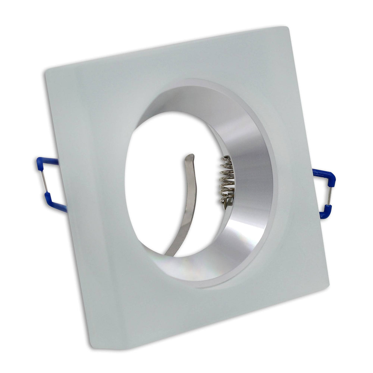 Einbaurahmen GU10 MR16 Glas rund eckig Gehäuse Einbaustrahler Spot LED Halogen