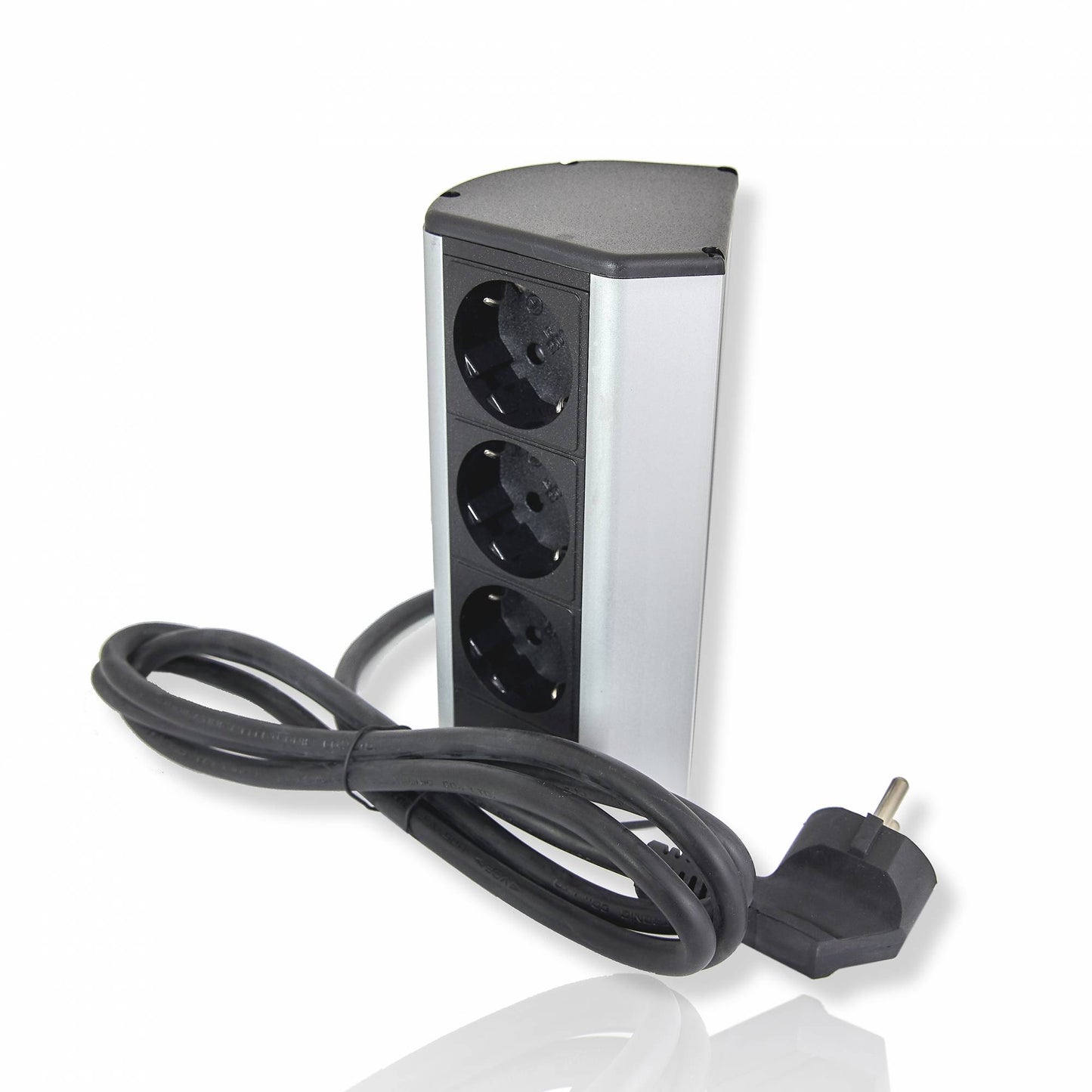 Steckdose Tischsteckdose Küche Büro Aluminium Steckdosenelement