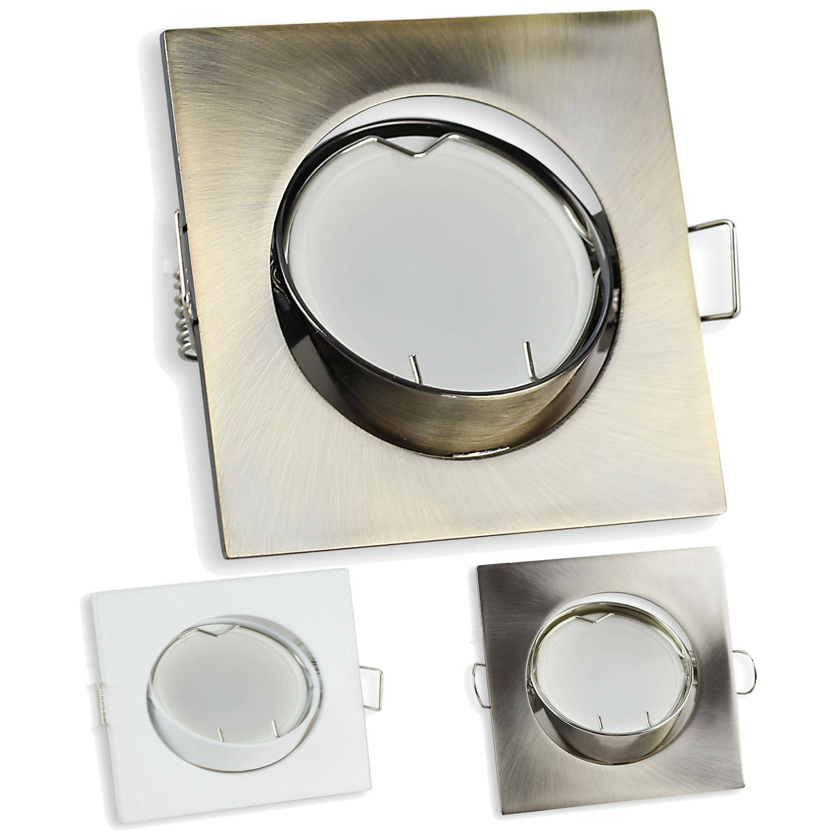 LED GU10 Einbaustrahler Aluminium schwenkbar 75mm 230 Volt