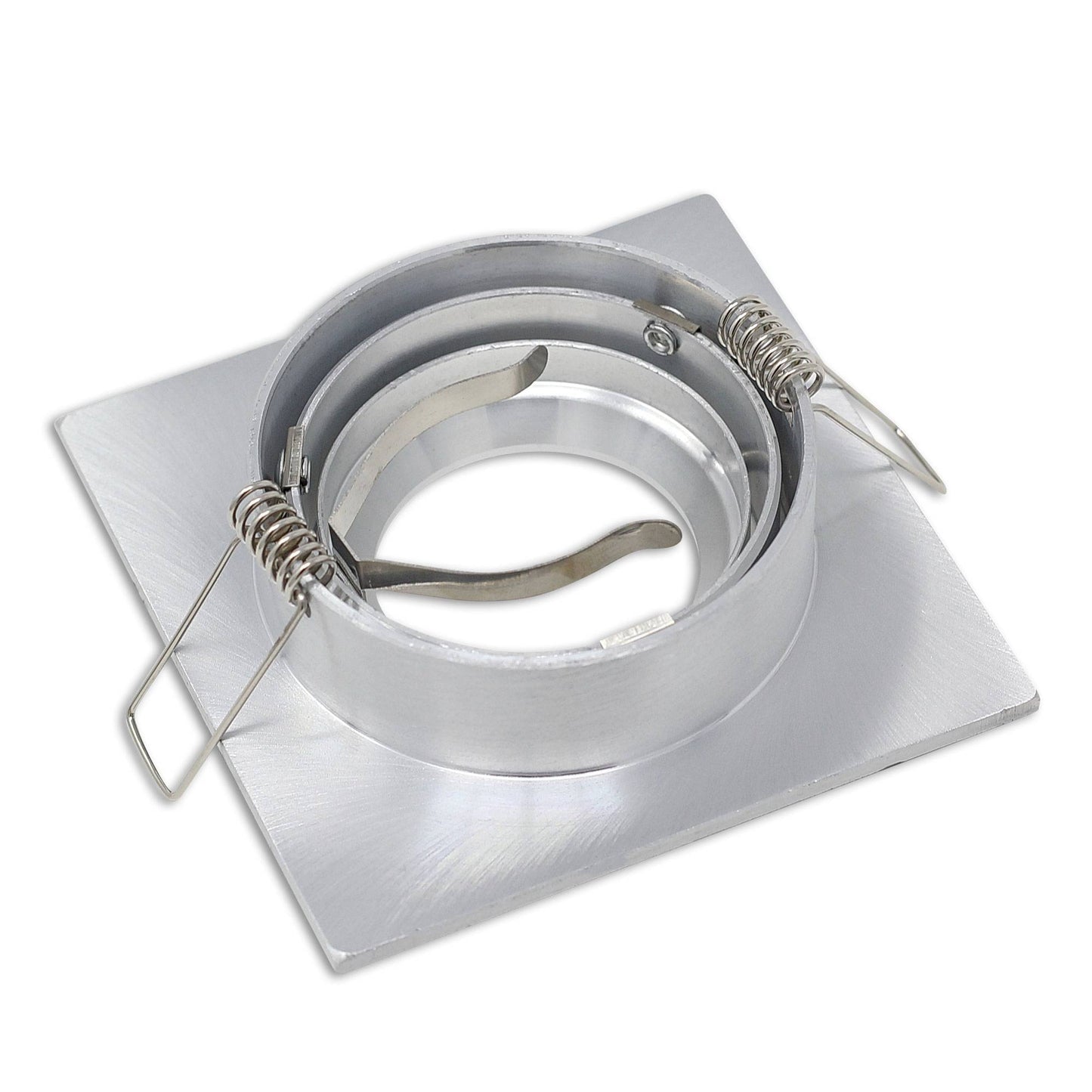 Einbaurahmen GU10 MR16 schwenkbar eckig Gehäuse Einbaustrahler Ø75-82mm Bohrloch Spot LED Halogen