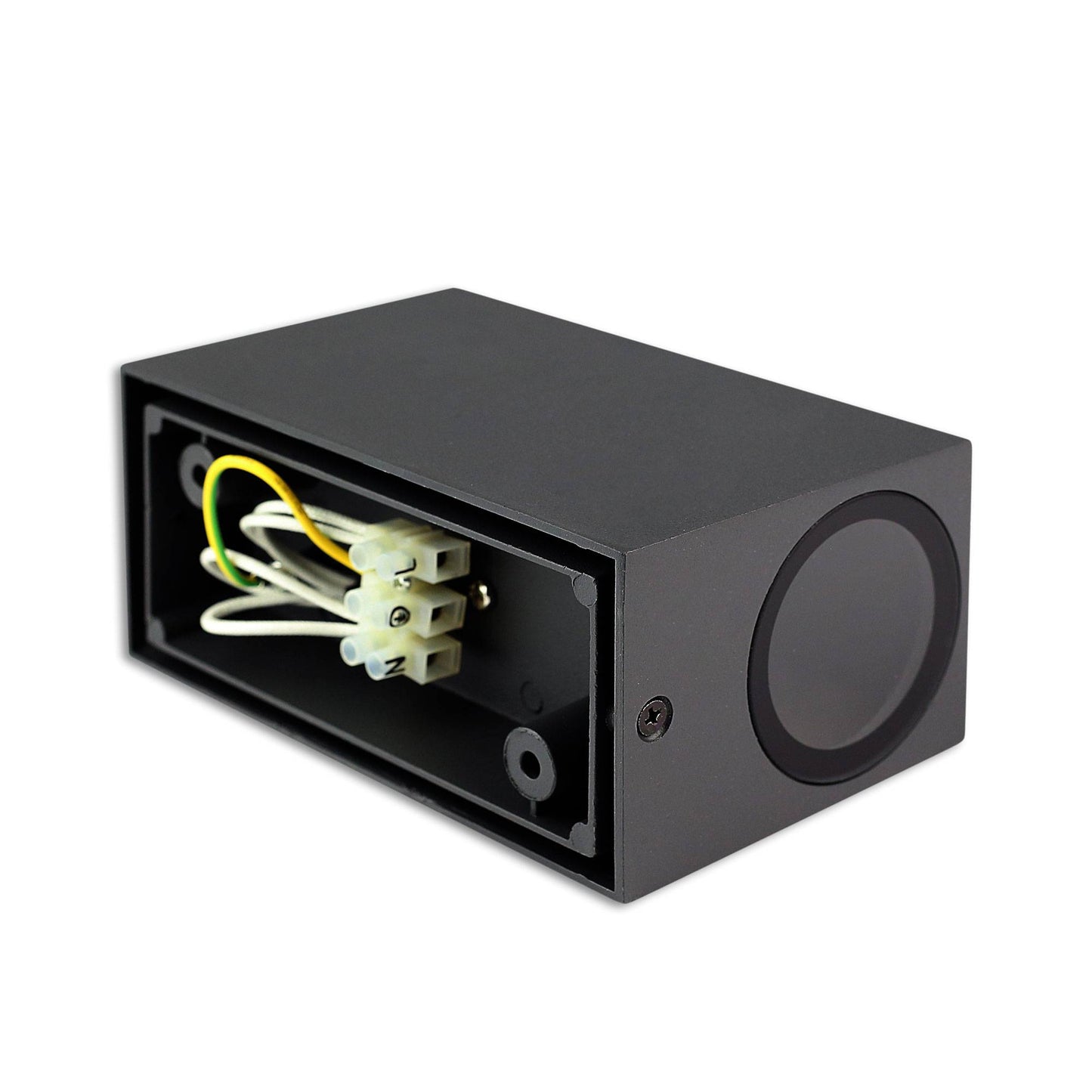 Wandleuchte Außen-Leuchte eckig Außenlampe IP44 Aluminium 2x GU10 Gartenlampe