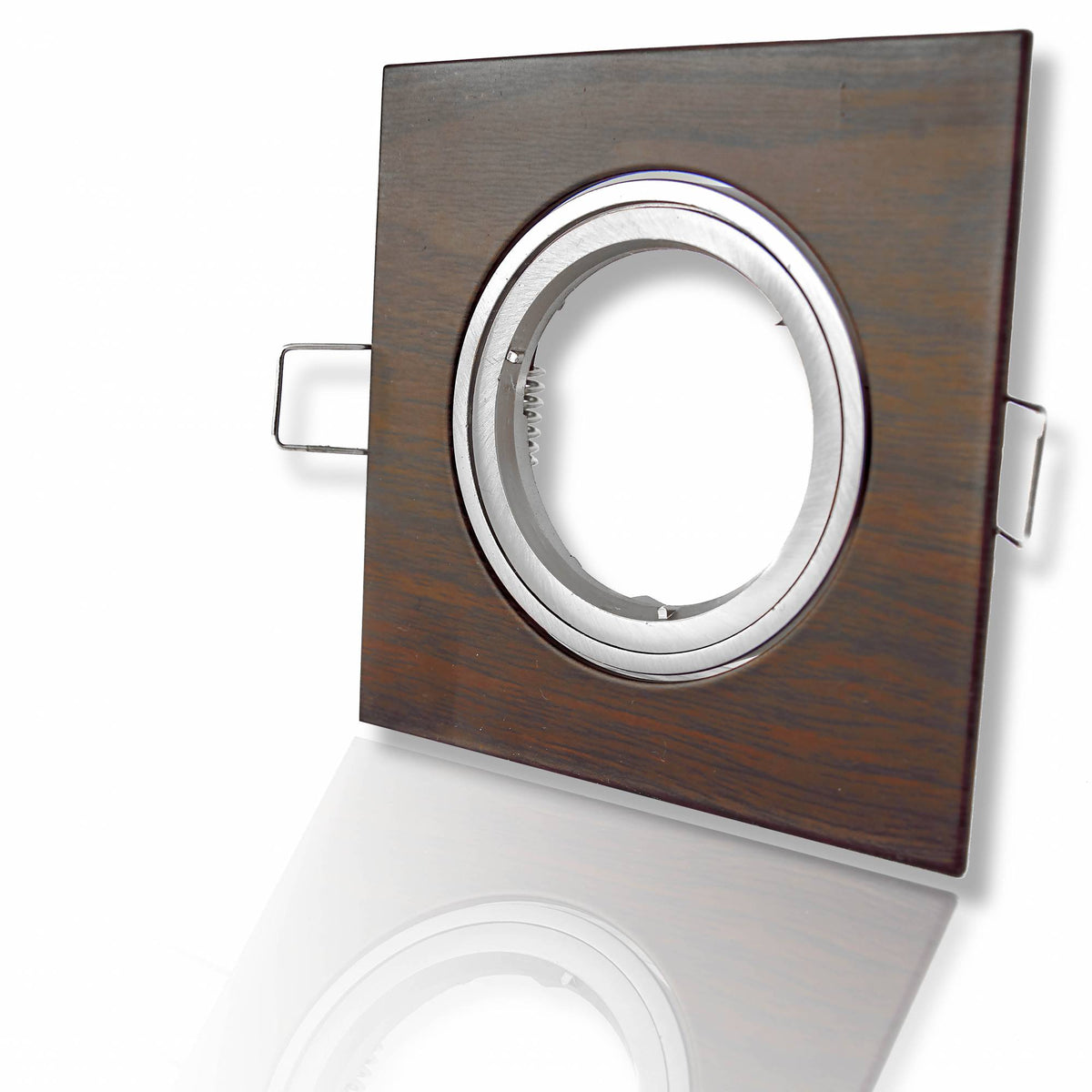 LED Einbaustrahler schwenkbar braun eckig Holz super flach 3-6,5W IP40 230 Volt