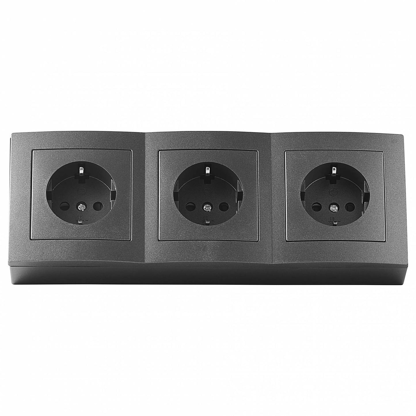 Steckdose Küche Büro 3-fach Kunststoff Anthrazit Steckdose Küchensteckdose