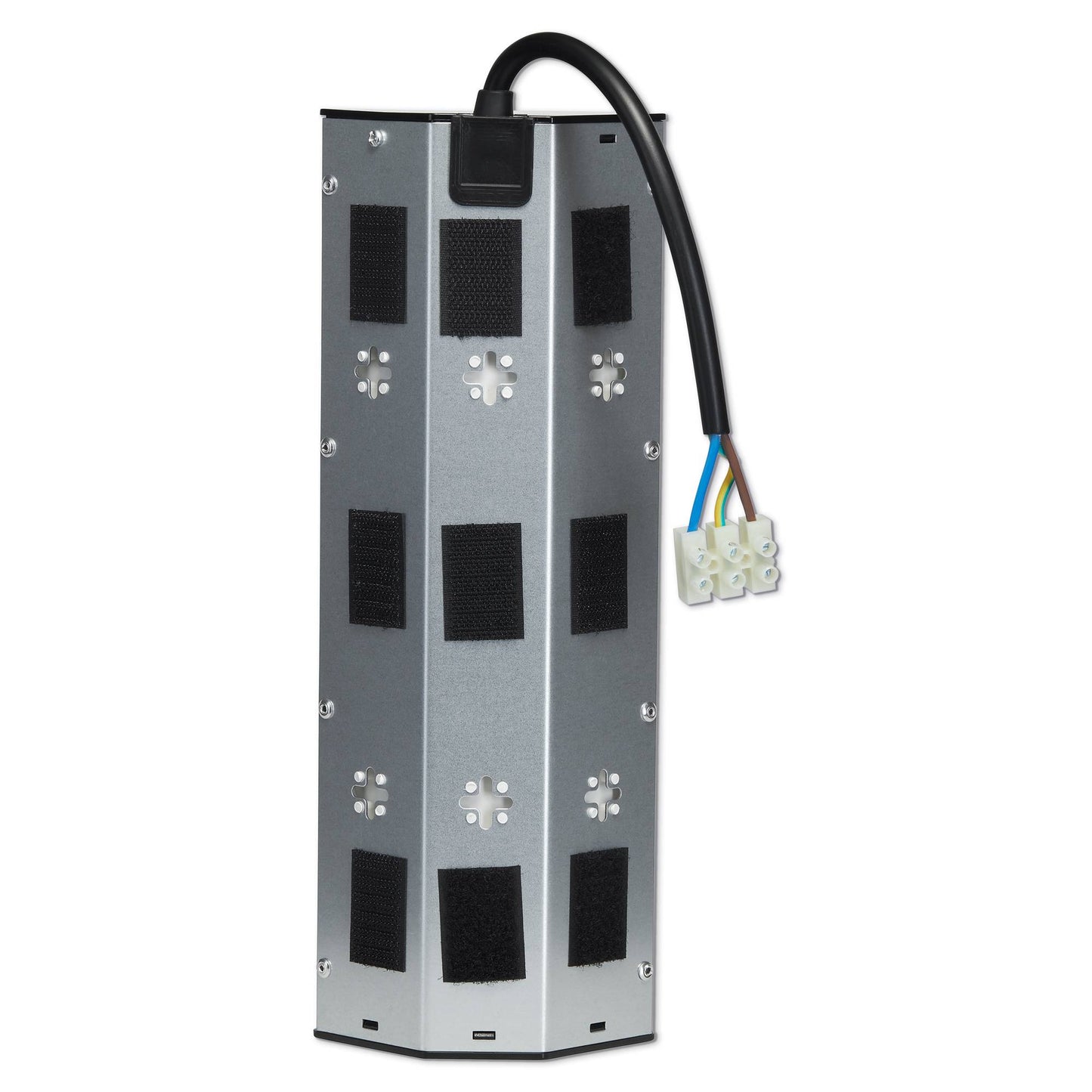 Mehrfachsteckdose 3-fach 2x USB silber Steckdosenverteiler Steckdosenadapter