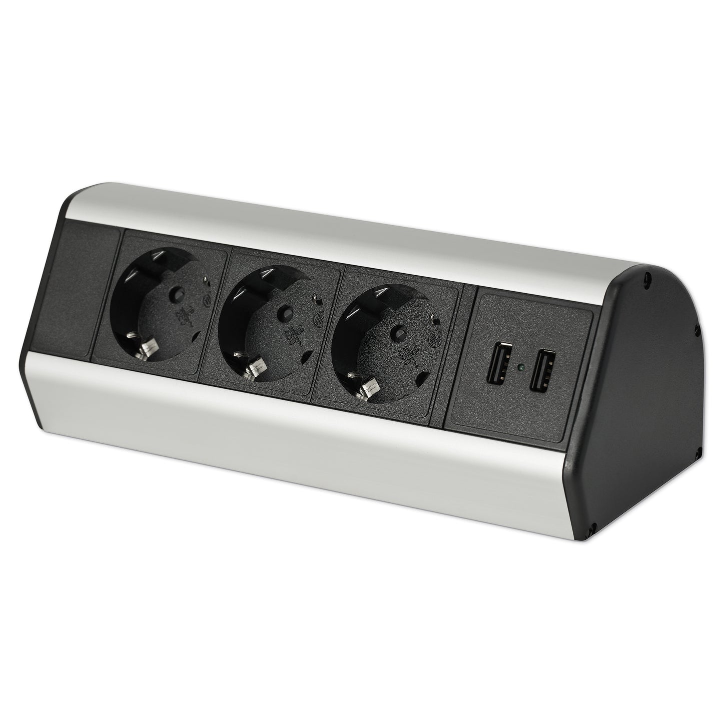 Schreibtisch-Steckdose Möbel Küche Tische Steckdosenleiste 3-fach & USB Kabel 2M