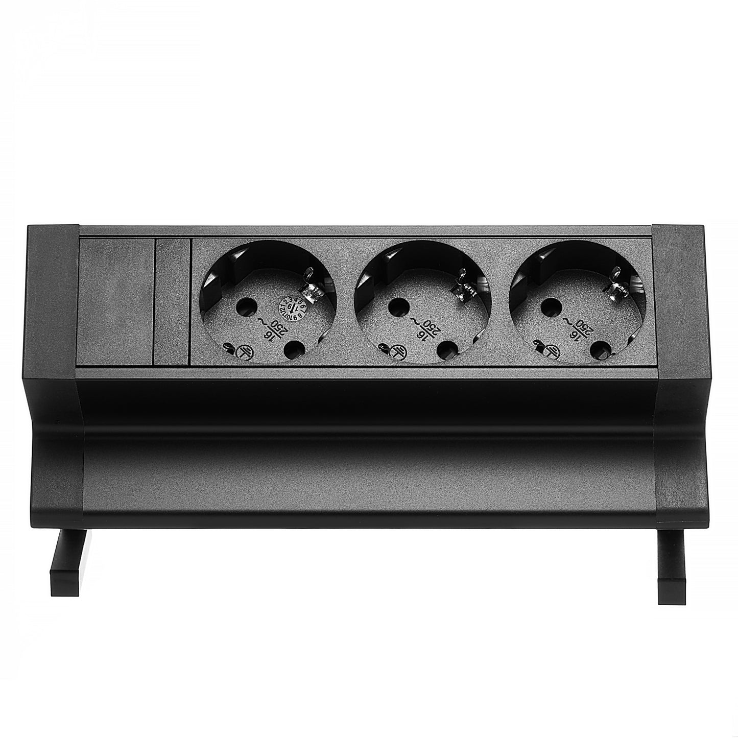 Möbel-Steckdose 3-fach Mehrfachsteckdose Steckdosenleiste Büro 2m Kabel Tisch