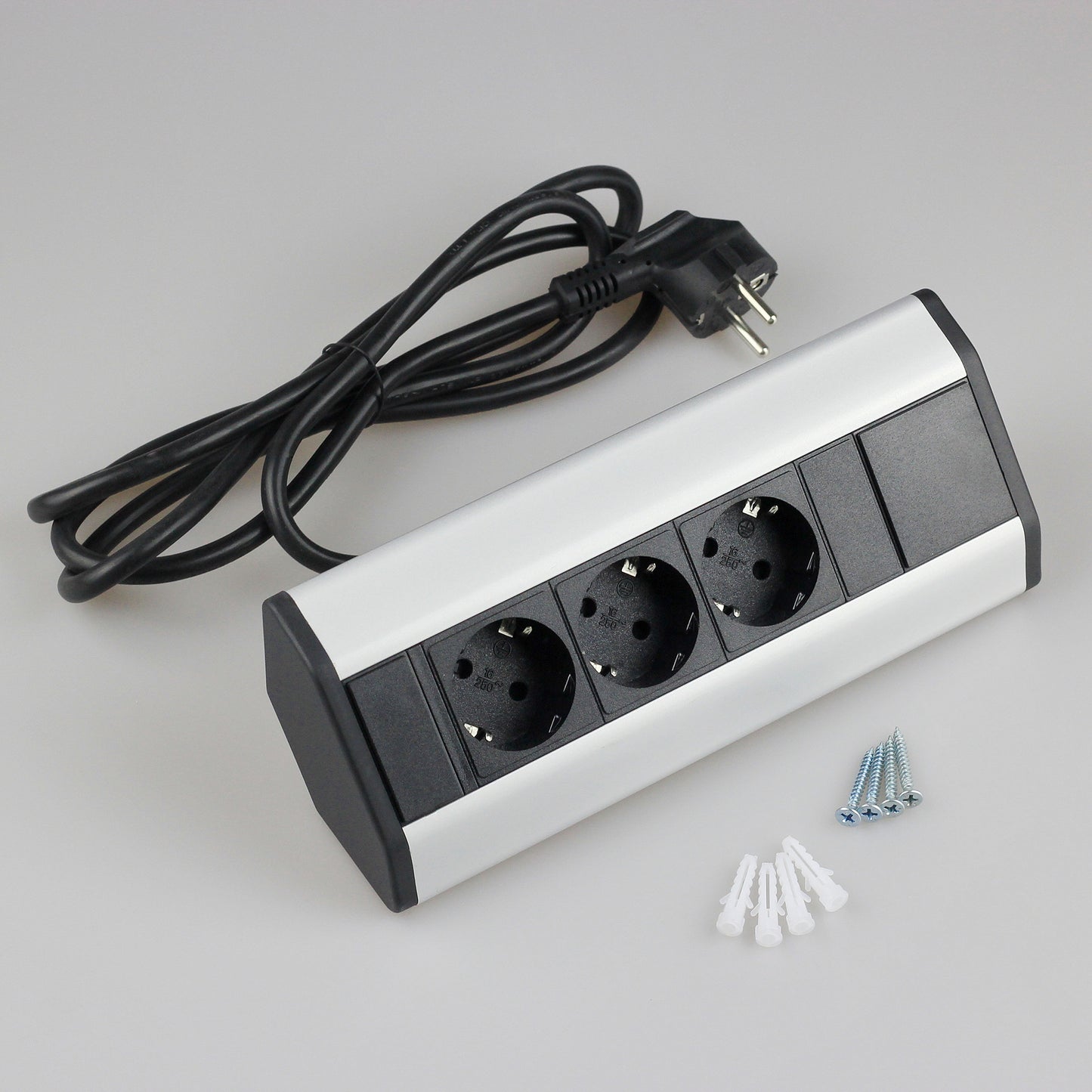 Steckdose versenkbar Küche Büro Tischsteckdose 3-fach Mehrfachsteckdose