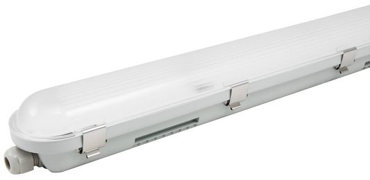 Trano LED Feuchtraumleuchte 150cm | 48W | 7200lm | IP65 | Neutralweiß 4000K | Wasserdichte Wannenleuchte für Garage, Werkstatt, Keller & Industrie | Stoßfest und durchverdrahtbar