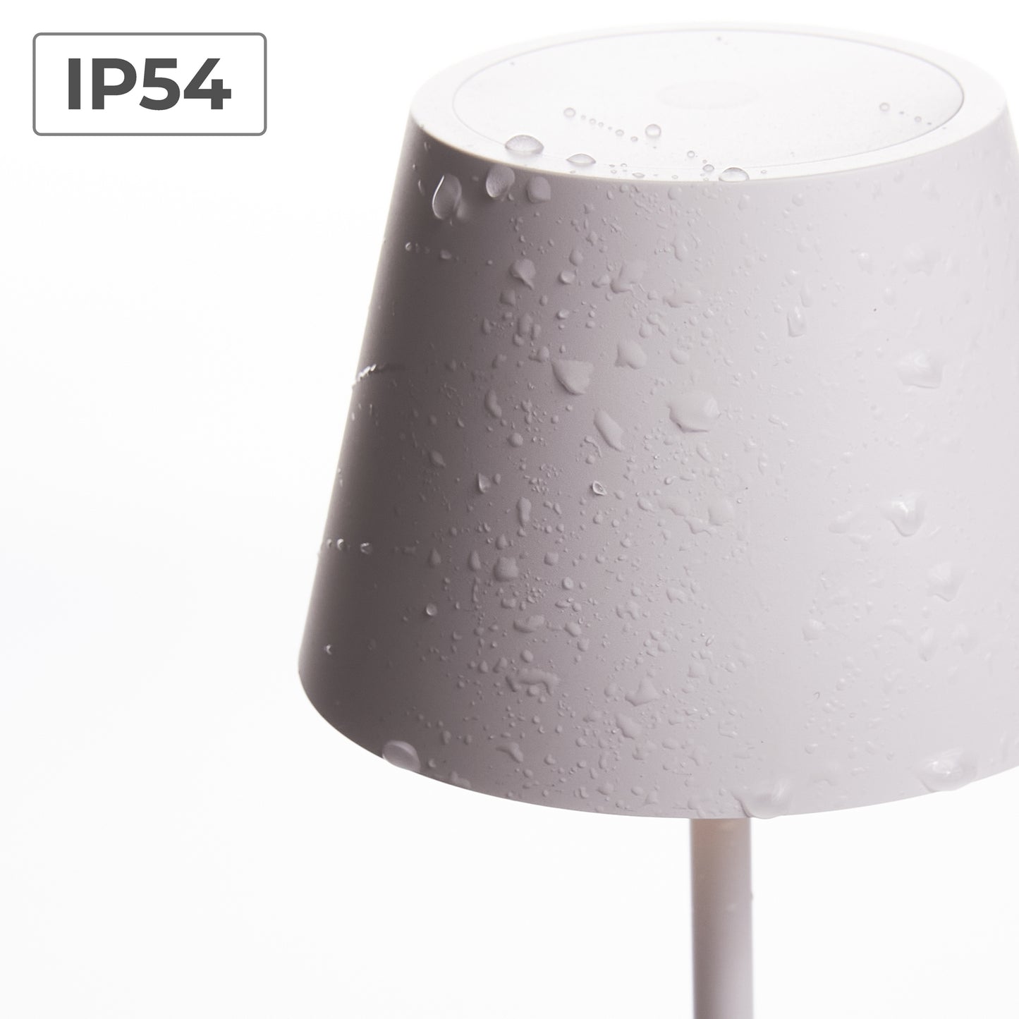 LED Akku Tischleuchte Dimmbar 25cm Weiß – Kabellos, USB-C Aufladbar, IP54 Outdoor Lampe, Warmweiß 2700K, Hoher Ra>95 – Moderne Tischlampe für Garten, Balkon, Schlafzimmer & Büro