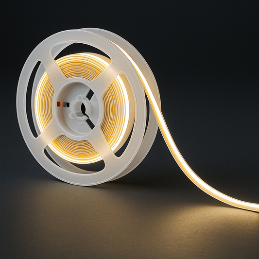 LED Streifen 320 COB 24V 6500K 8W IP66 – 5m Rolle, Nahtloses Licht