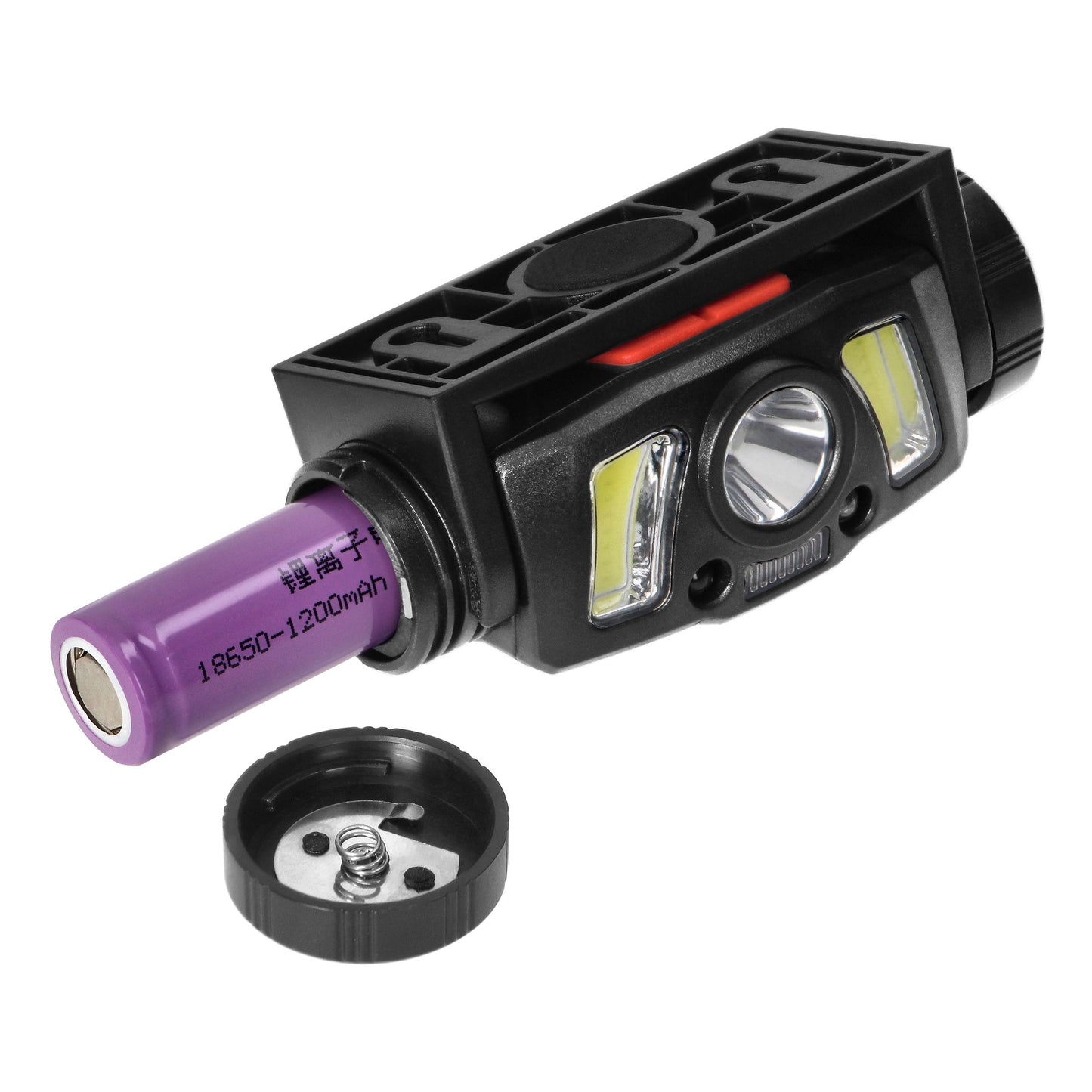 LED COB + XPG Stirnlampe/Fahrradlicht, 1200mAh Li-Ionen-Akku, Bewegungssensor