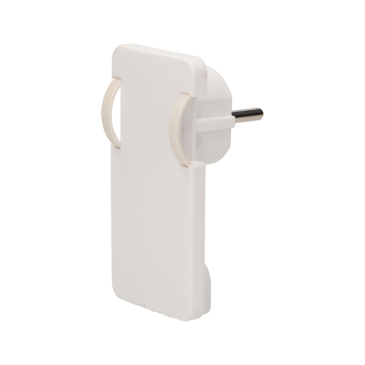 Hochwertiger Flachstecker-Winkelstecker mit Handgriff, uni-Schuko, Schwarz/Weiß