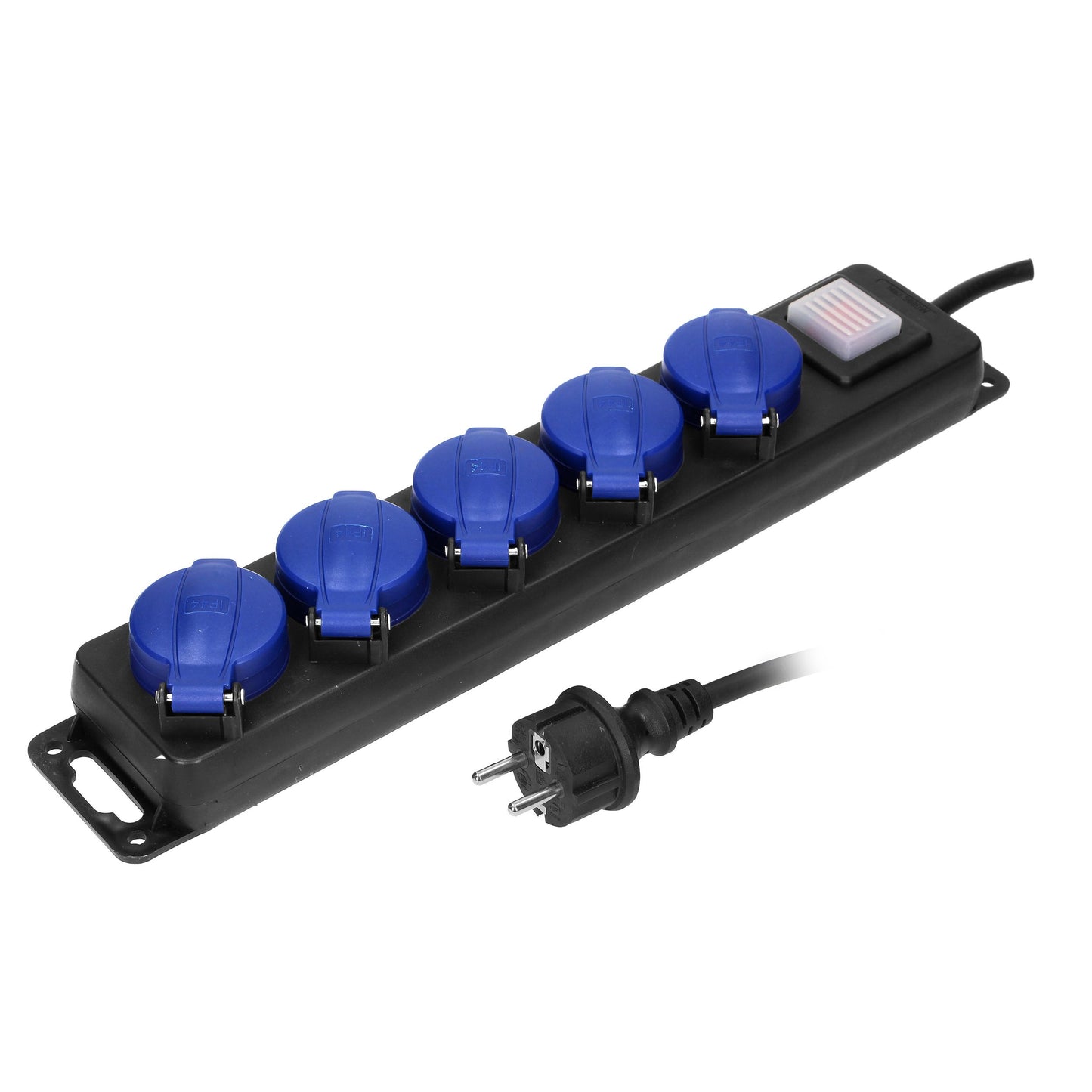 Steckdosenleiste 5-fach mit Schalter und 3m/5m Zuleitung für Außen IP44