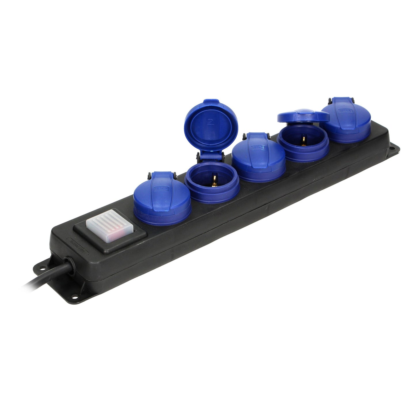 Steckdosenleiste 5-fach mit Schalter und 3m/5m Zuleitung für Außen IP44