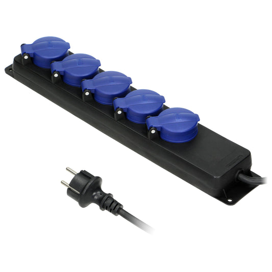 Steckdosenleiste 5-fach und 3m/5m Zuleitung für Außen IP44