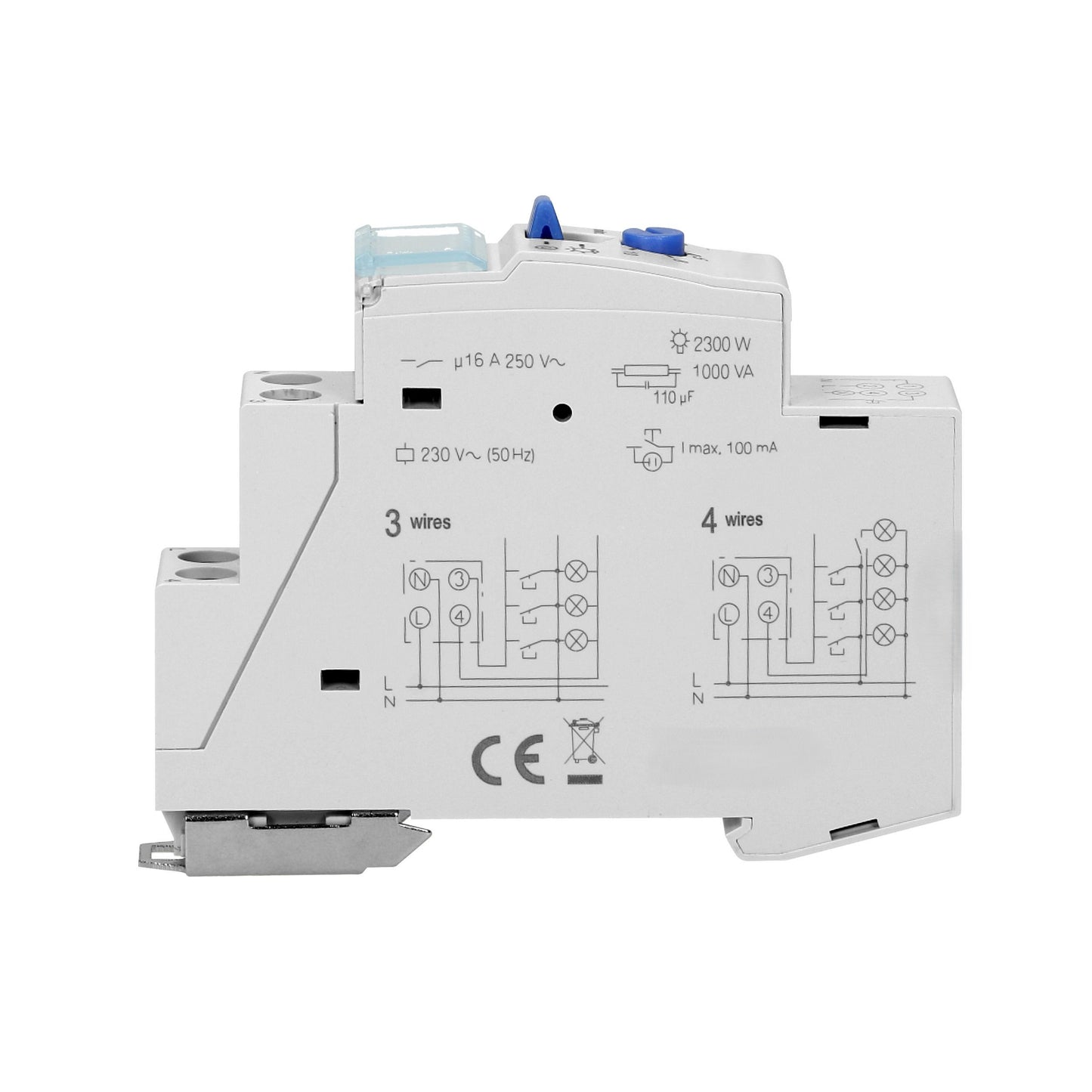 Trano Treppenhausautomat Zeitschaltuhr 230V 2300W | DIN-Schiene | LED kompatibel | 30 Sek.–20 Min. | IP20 | 3/4-Draht Installation