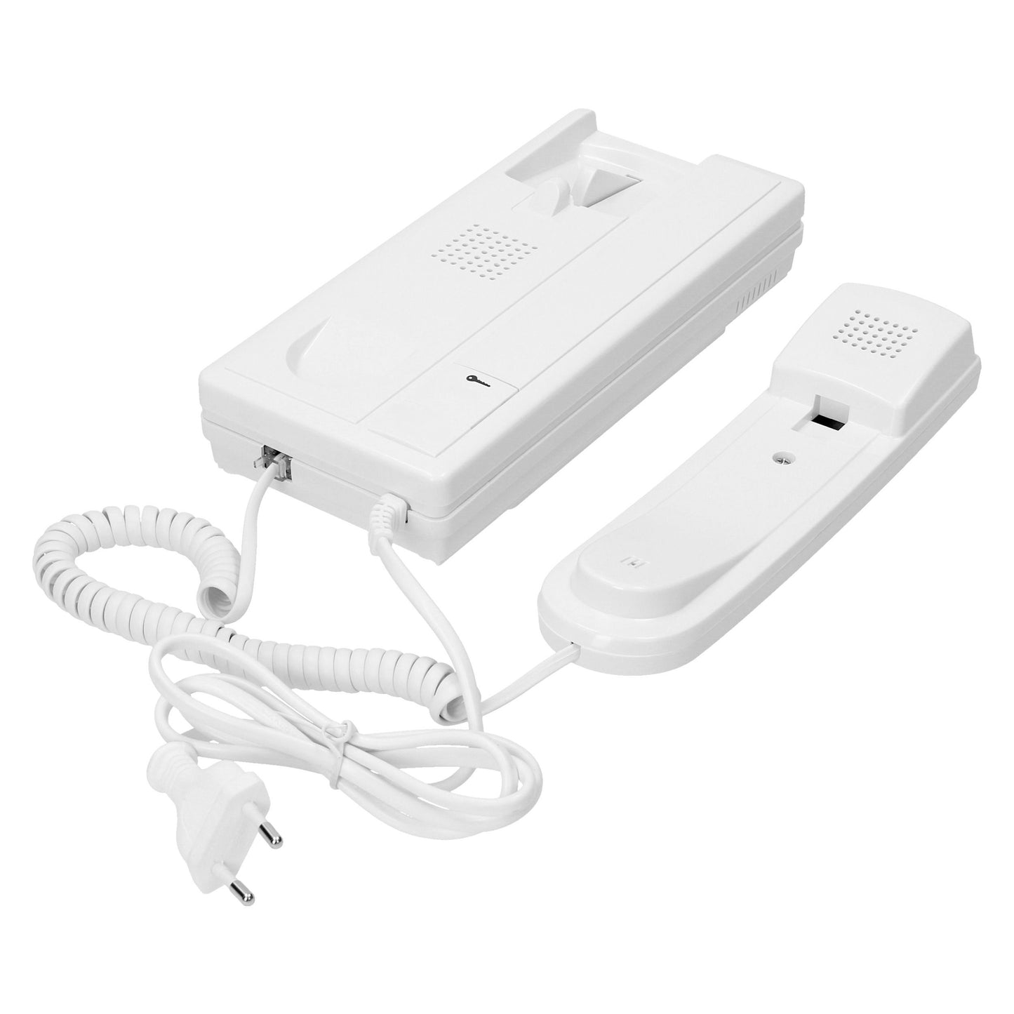 Trano Türsprechanlage 1-Familienhaus Unterputz | 230V AC | 4-Draht | IP44 | Unifon mit Hörer | Direktanschluss E-Öffner