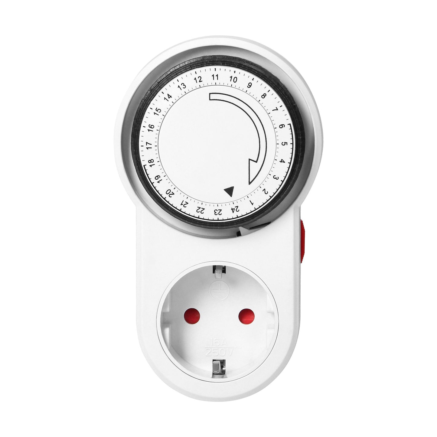 Mechanische Zeitschaltuhr Schuko, 3680W, 16A, IP20, 230V~, 50Hz, Kein Akku