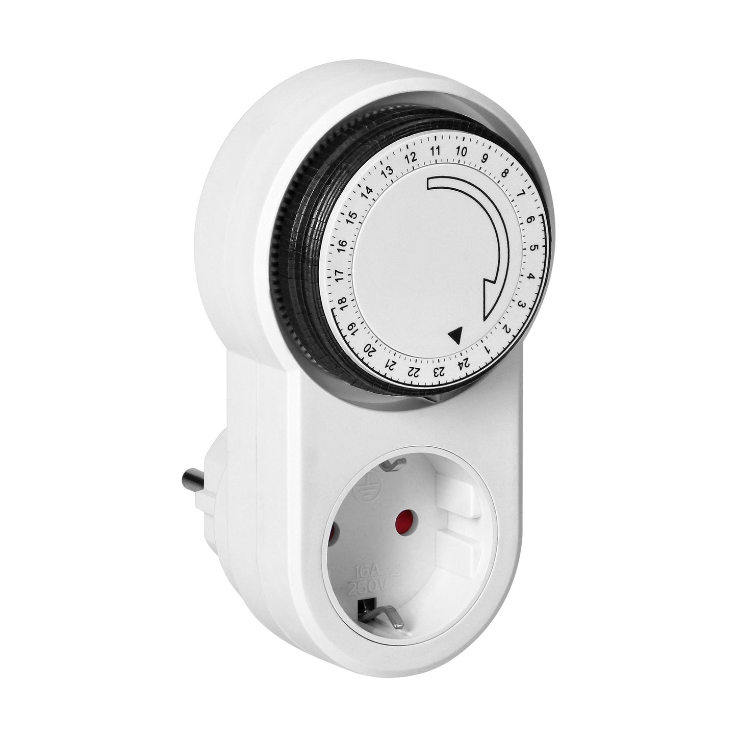 Mechanische Zeitschaltuhr Schuko, 3680W, 16A, IP20, 230V~, 50Hz, Kein Akku