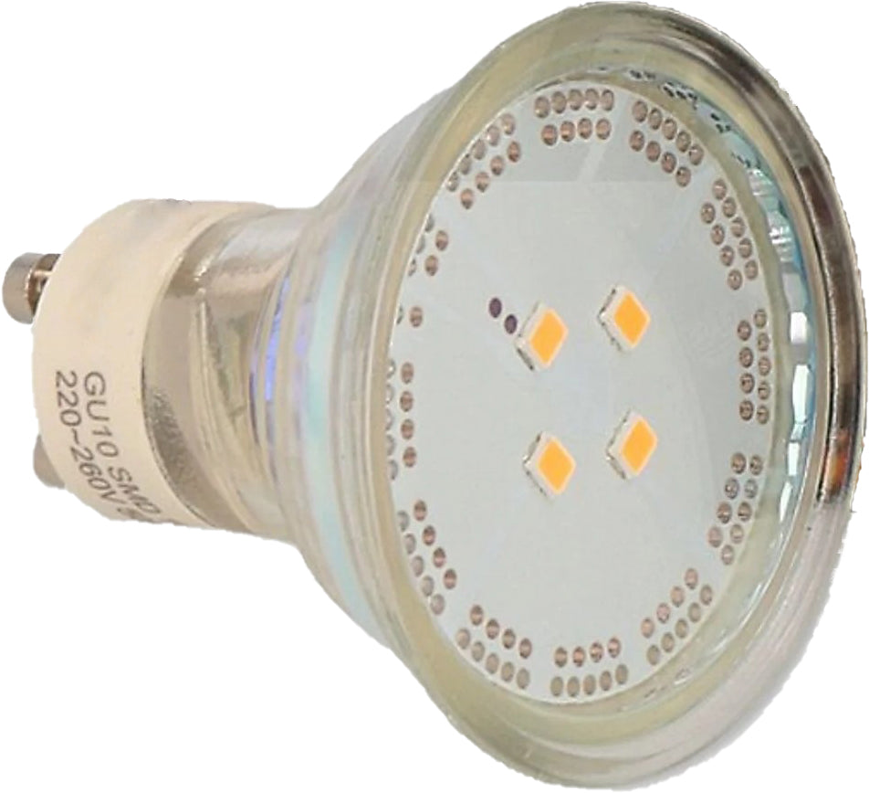 LED Leuchtmittel GU10 Warmweiß 1 Watt 80 Lumen, Energieeffizient, Glasgehäuse
