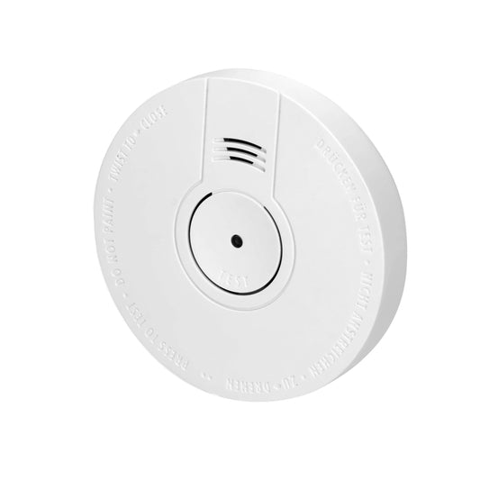Optischer Rauchmelder, 9V Batterie, 85dB, Aufputzmontage, Weiß