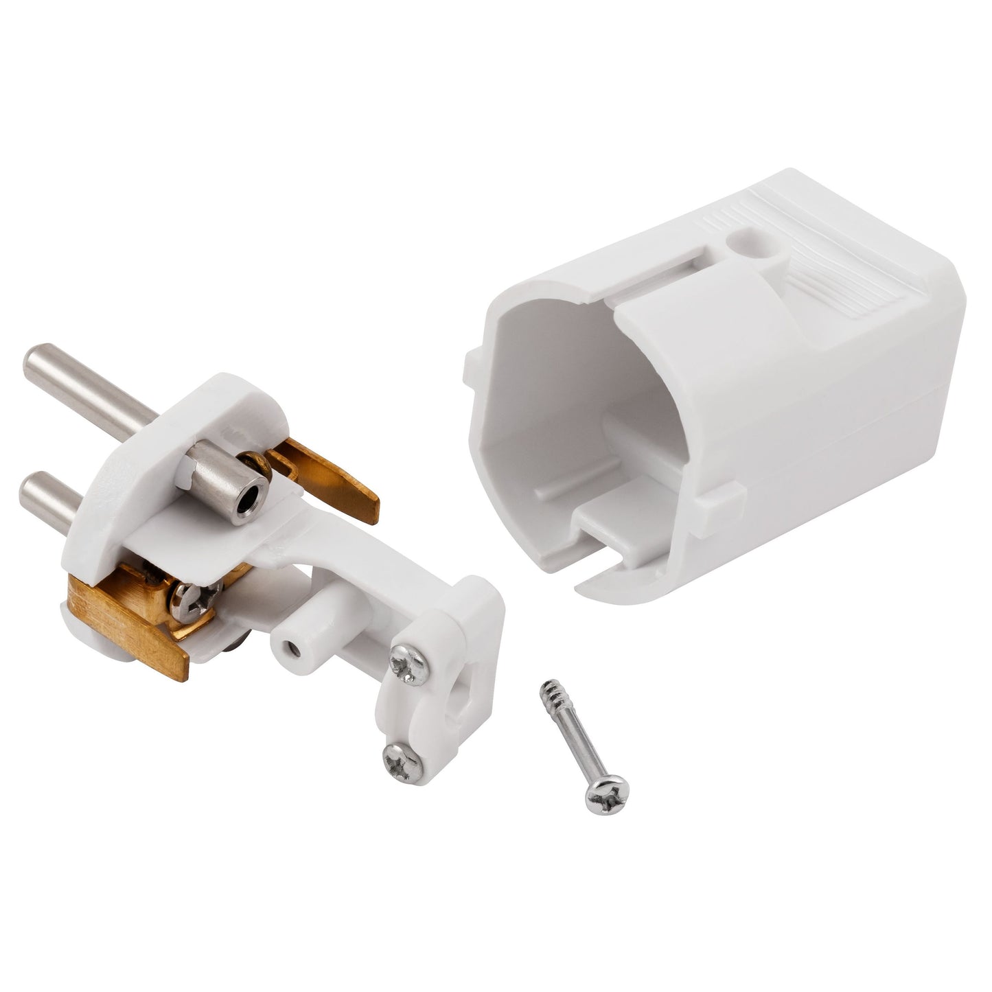 Hochwertige Wiederanschließbare Schutzkontakt-Stecker und -Kupplungen, Weiß und Schwarz