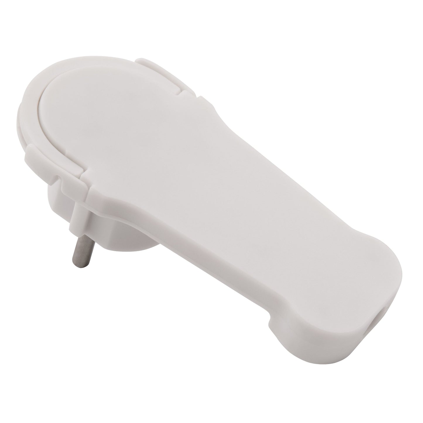 Extra Flacher Wiederanschließbarer Schutzkontakt-Winkelstecker, 250V/16A, Schwarz/Weiß