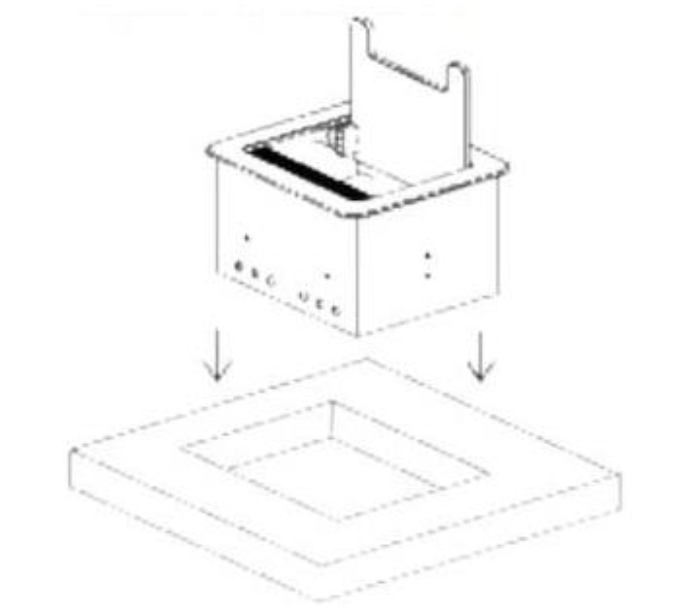 Trano Einbausteckdose 3x Schuko Typ F, flacher Rand 2mm, Anti-Staub-Bürste, 1,5m Kabel, 3680W, IP20, schwarz 265x130mm
