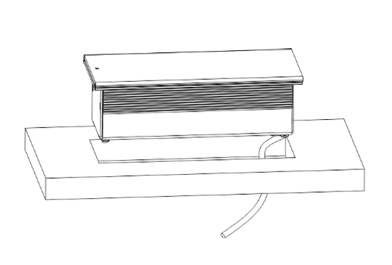 Trano Einbausteckdose mit Schiebedeckel, 2x Schuko 3680W, 2x USB-A+C 5V/4,2A, 1,8m Kabel, Aluminium Silber, 190x86mm
