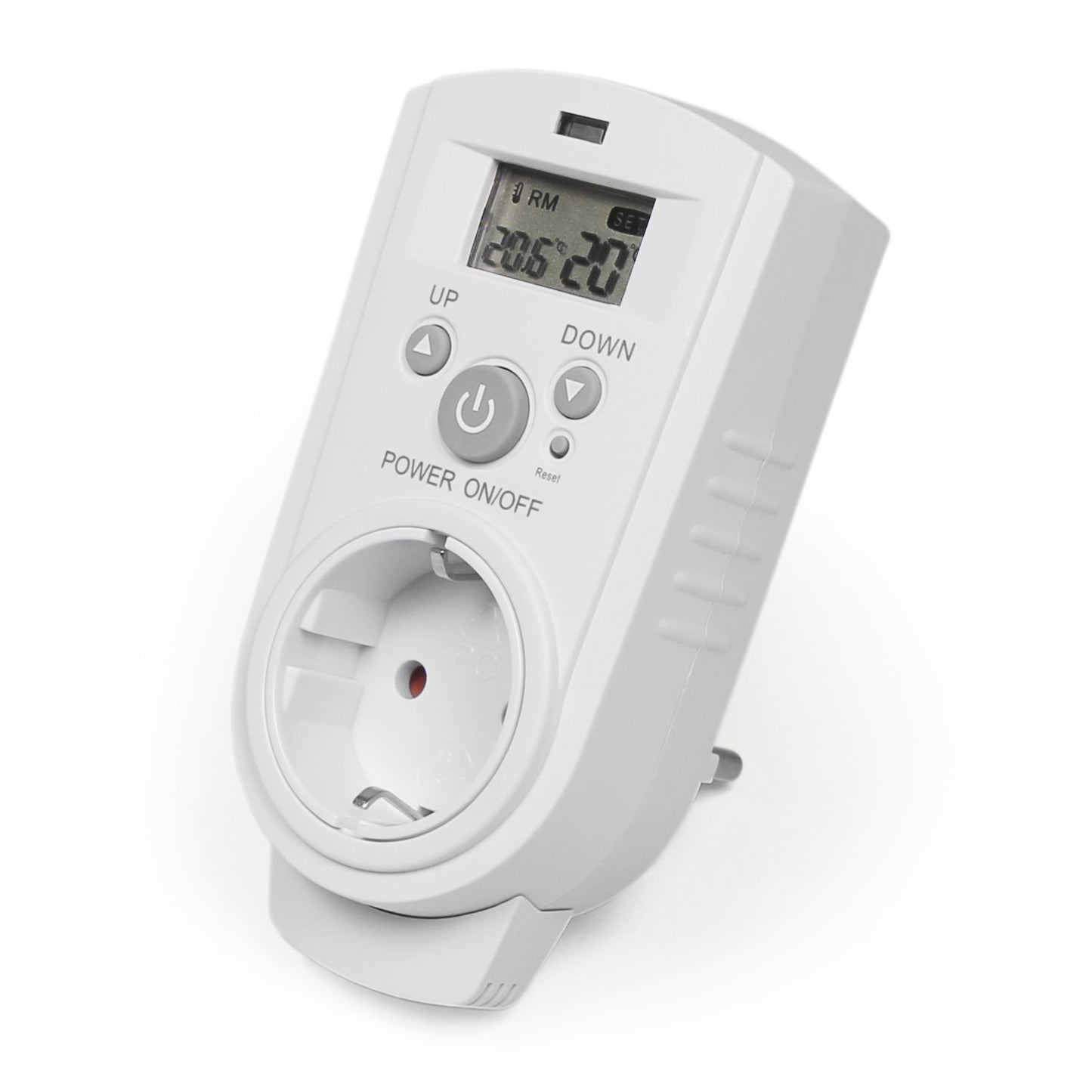 Steckdosen-Thermostat mit LC-Display und mit und ohne Außenfühler, 230V/16A, Temperaturregelung +5 °C bis +30 °C