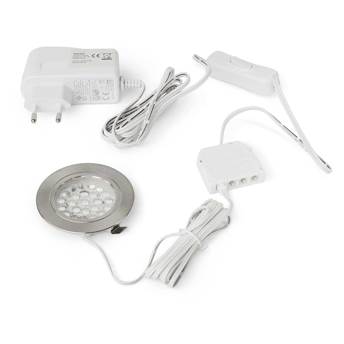 LED Unterbauleuchten Set Küchen-Beleuchtung Schrankleuchten flach rund