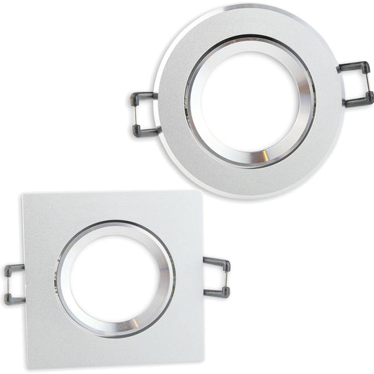 Einbaurahmen Set GU10 MR16 70-75mm Gehäuse schwenkbar Einbaustrahler Aluminium