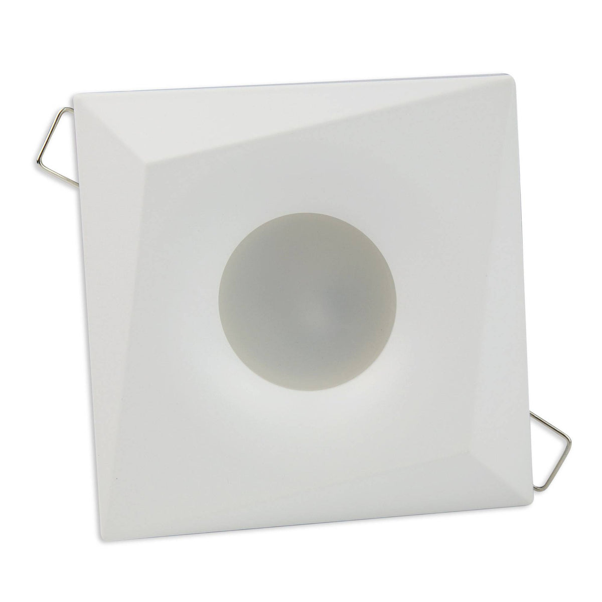 Design Einbaurahmen GU10 MR16 rund eckig weiß chrom Gehäuse Einbauleuchte Ø70mm