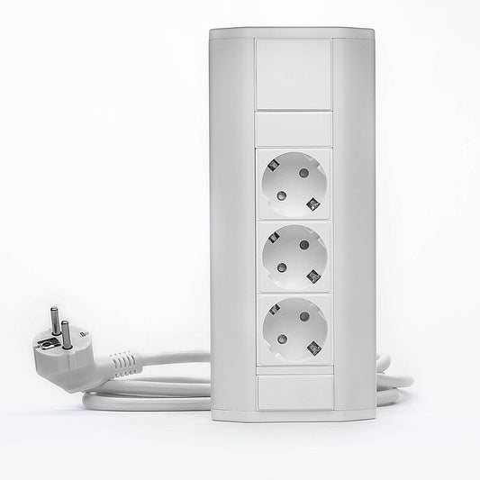 Steckdose Aluminium weiß Ecksteckdose Küchensteckdose Ecke