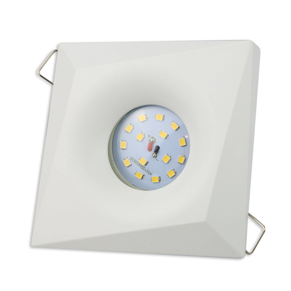 Design Einbaurahmen GU10 MR16 rund eckig weiß chrom Gehäuse Einbauleuchte Ø70mm