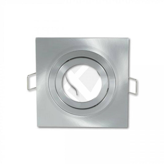 Einbaurahmen GU10 MR16 schwenkbar eckig Gehäuse Einbaustrahler Ø75-82mm Bohrloch Spot LED Halogen