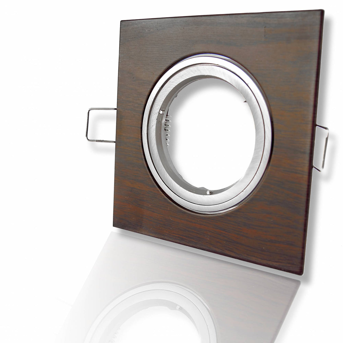 LED Einbaustrahler schwenkbar braun eckig Holz super flach 3-6,5W IP40 230 Volt