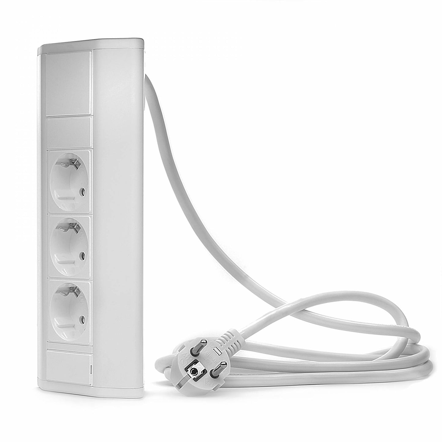 Steckdose Aluminium weiß Ecksteckdose Küchensteckdose Ecke