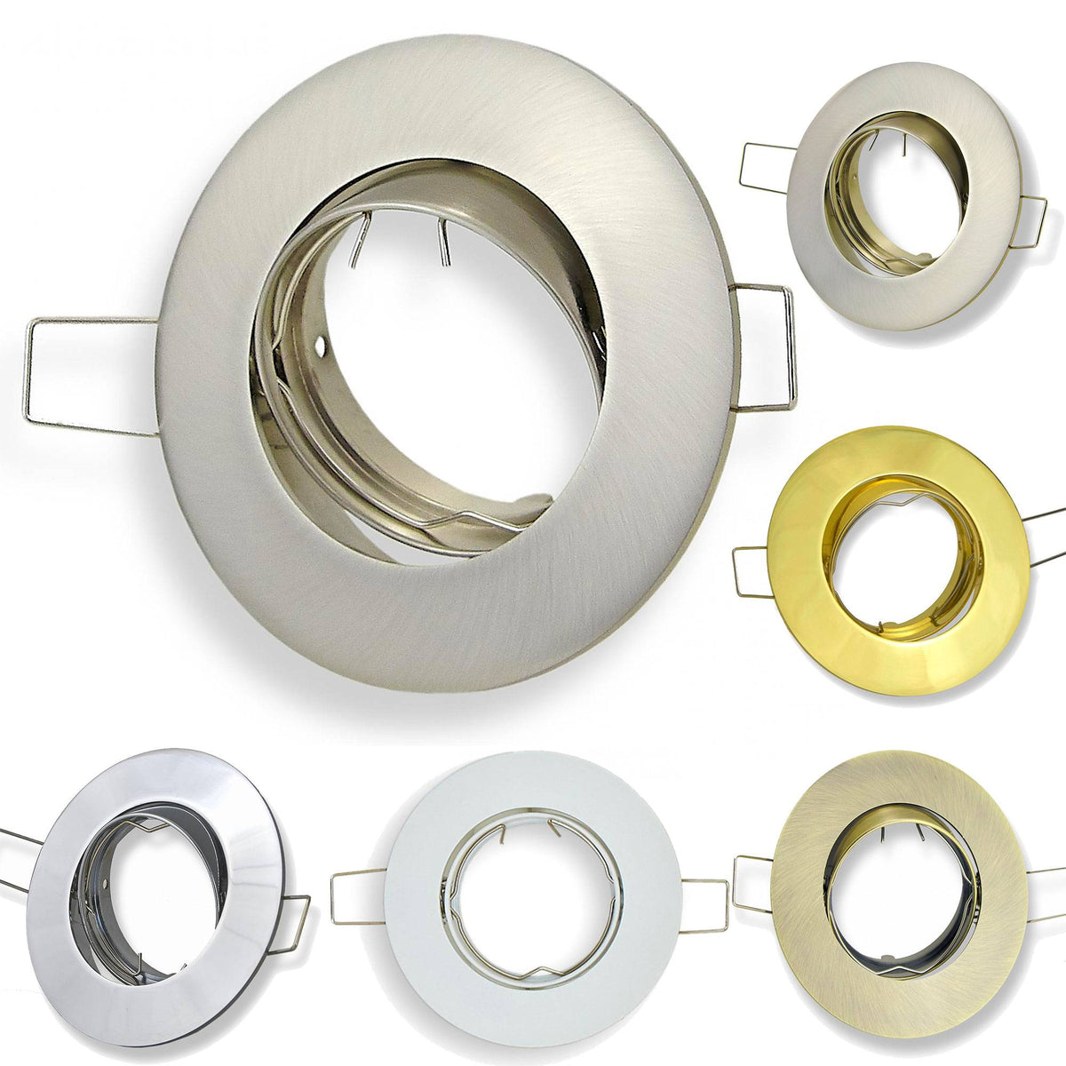 Einbaurahmen rund GU10 MR16 schwenkbar 75-80mm Gehäuse Einbaustrahler Spot LED