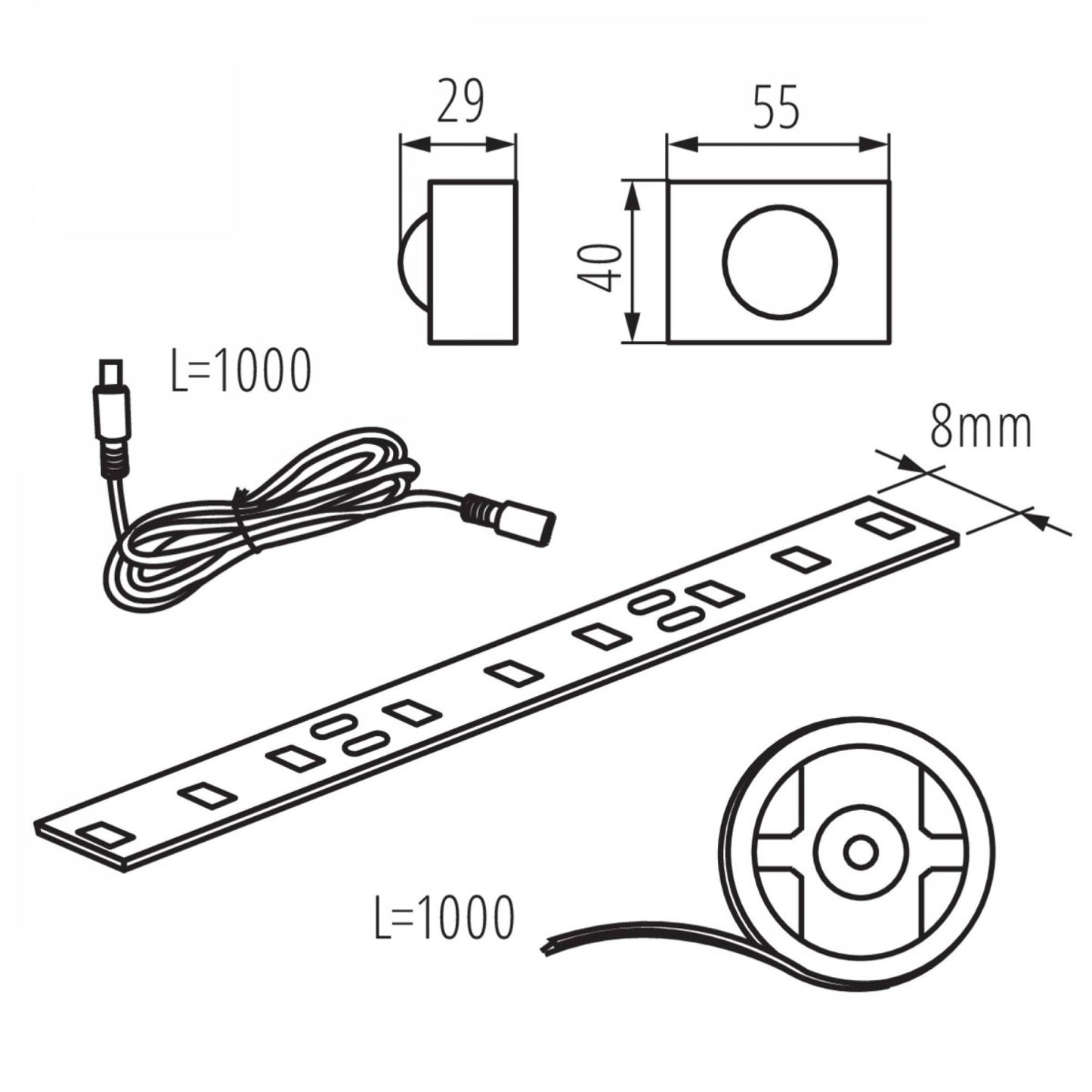 LED Bett-Licht Schrankbeleuchtung 2,4W Bewegungsmelder Streifen Lichtleiste