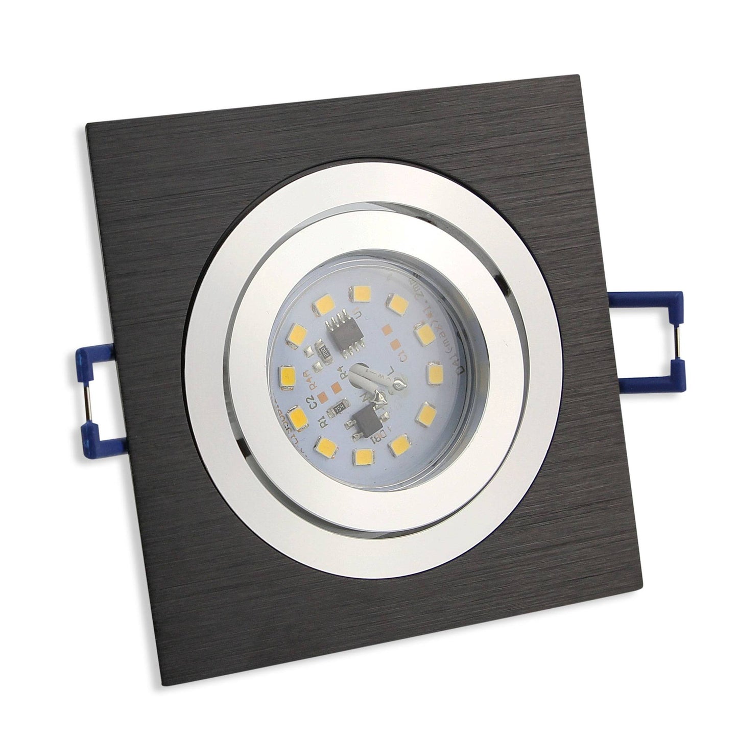 LED Einbaustrahler 230 Volt 5-7W rund eckig Einbauspot Alu 80mm Bohrloch Lampe