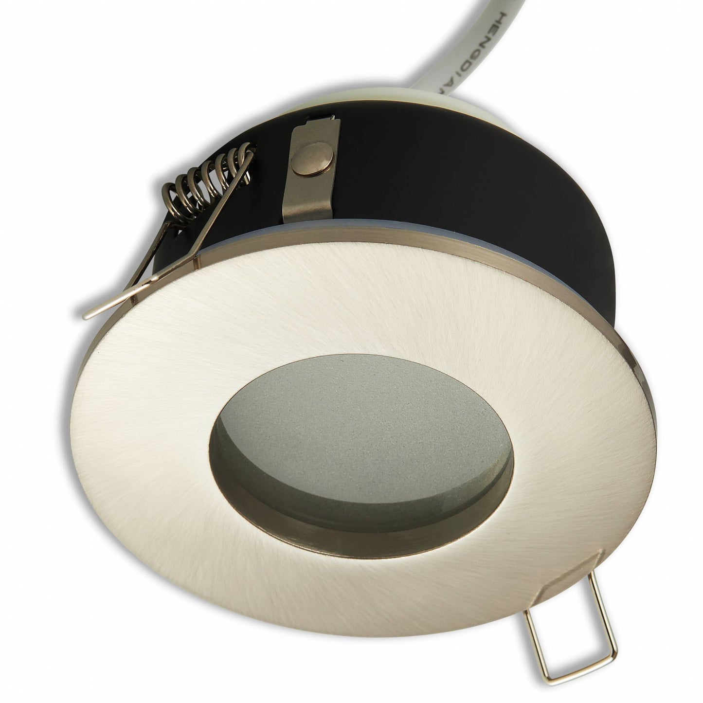 Einbaurahmen GU10 MR16 Bad Außen IP44 Feuchtraum Terasse Dusche Sauna 70-75mm