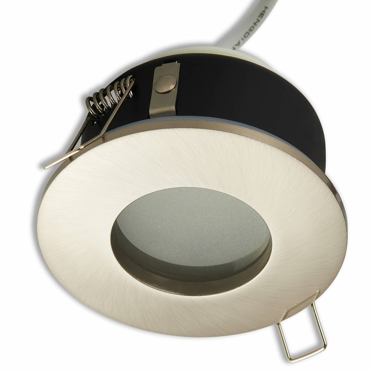 Einbaurahmen GU10 MR16 Bad Außen IP44 Feuchtraum Terasse Dusche Sauna 70-75mm