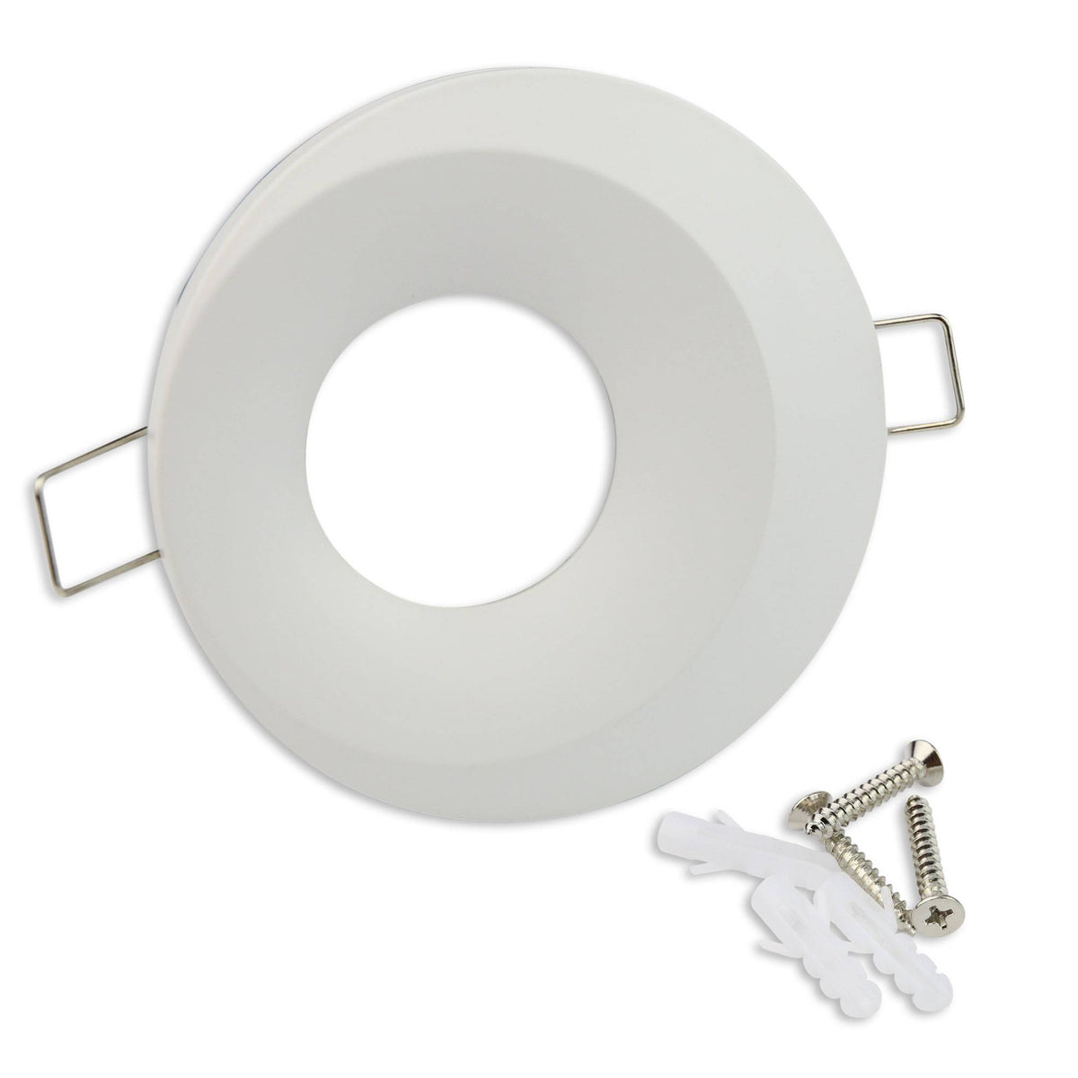 Design Einbaurahmen GU10 MR16 rund eckig weiß chrom Gehäuse Einbauleuchte Ø70mm
