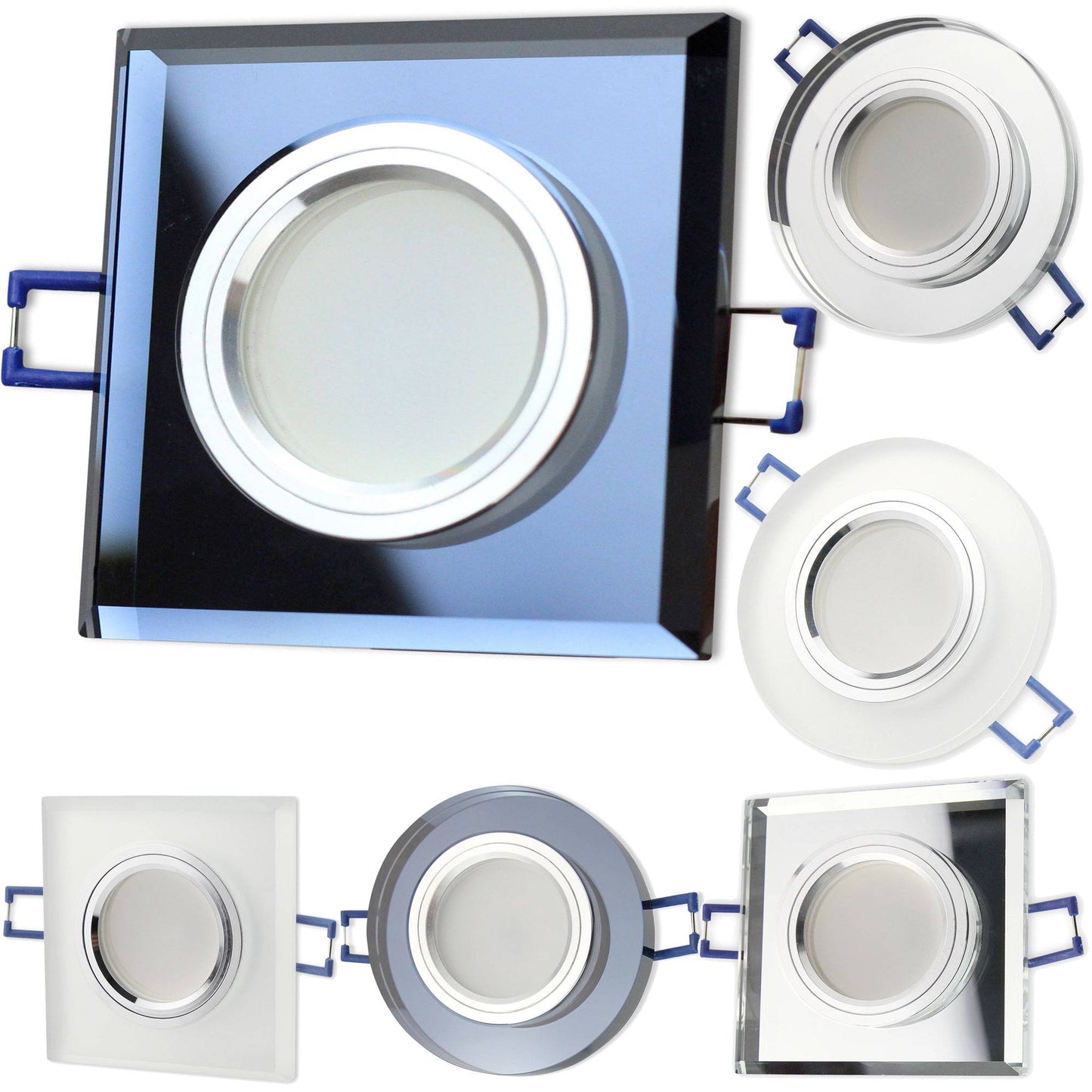 LED Einbaustrahler Glas super flach 3-6,5W Spot Einbauleuchte Panel