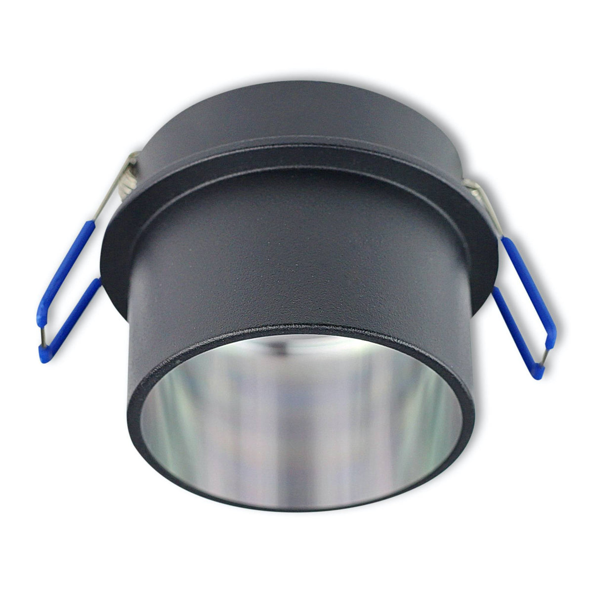 Einbaurahmen GU10 MR16 rund silber schwarz Gehäuse Einbauleuchte Ø65mm Bohrloch