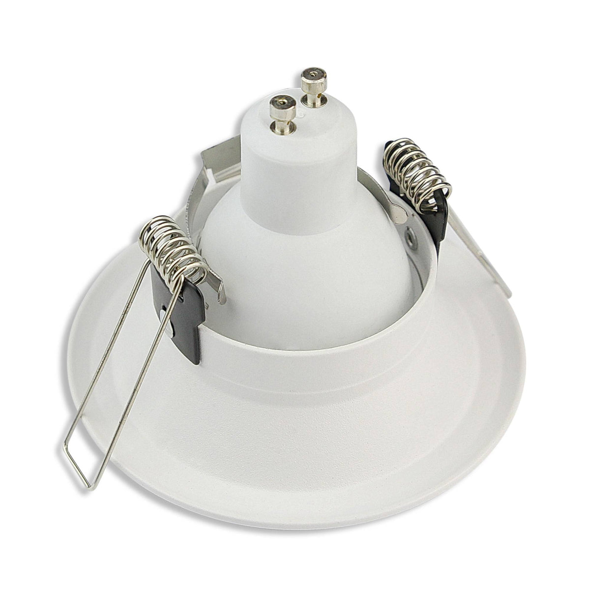 Einbau-Rahmen rund GU10 MR16 Gehäuse 75mm Einbauleuchte Spot gold LED Halogen