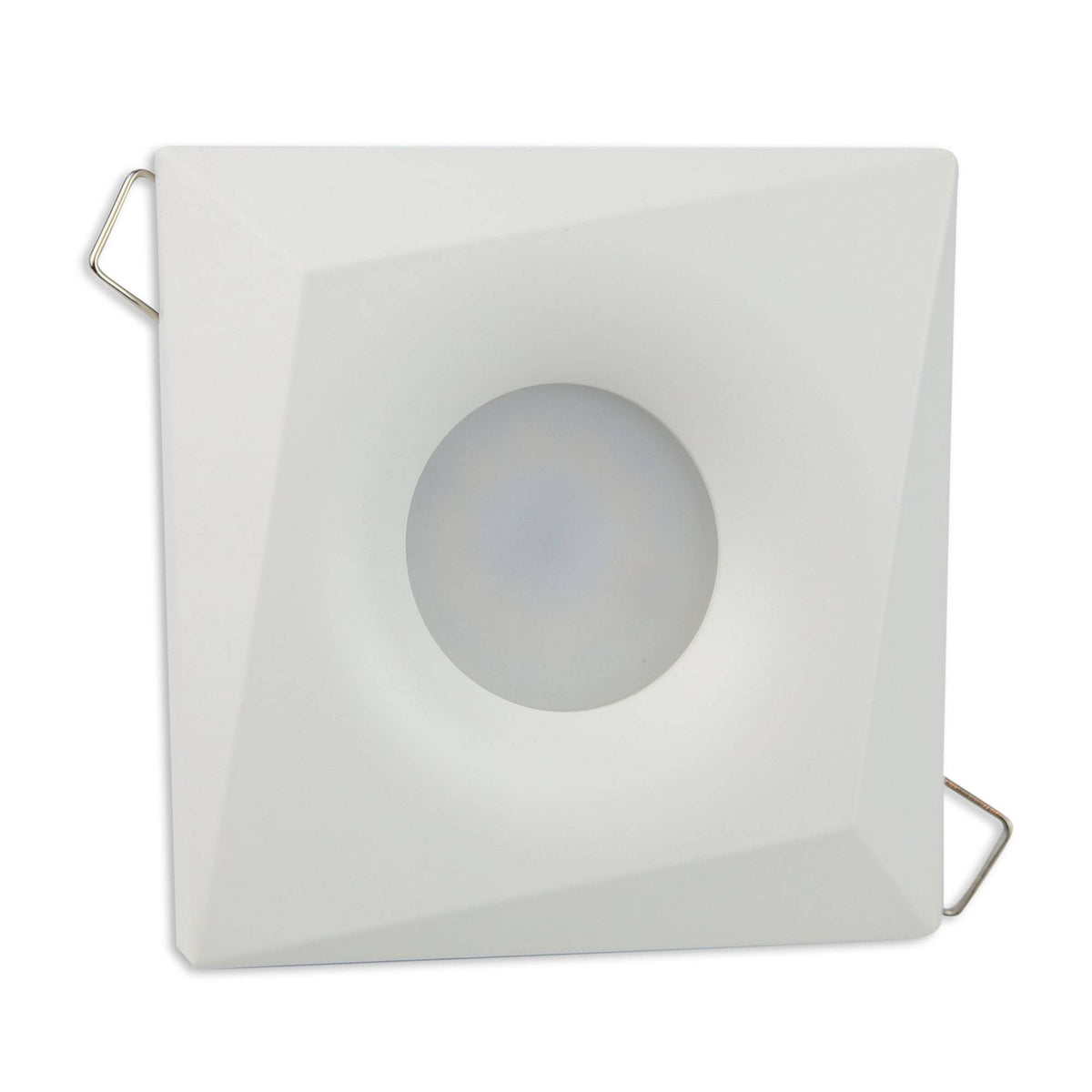 Design Einbaurahmen GU10 MR16 rund eckig weiß chrom Gehäuse Einbauleuchte Ø70mm