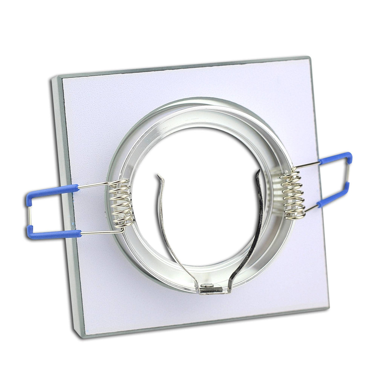 Einbaurahmen GU10 MR16 Glas rund eckig Gehäuse Einbaustrahler Spot LED Halogen