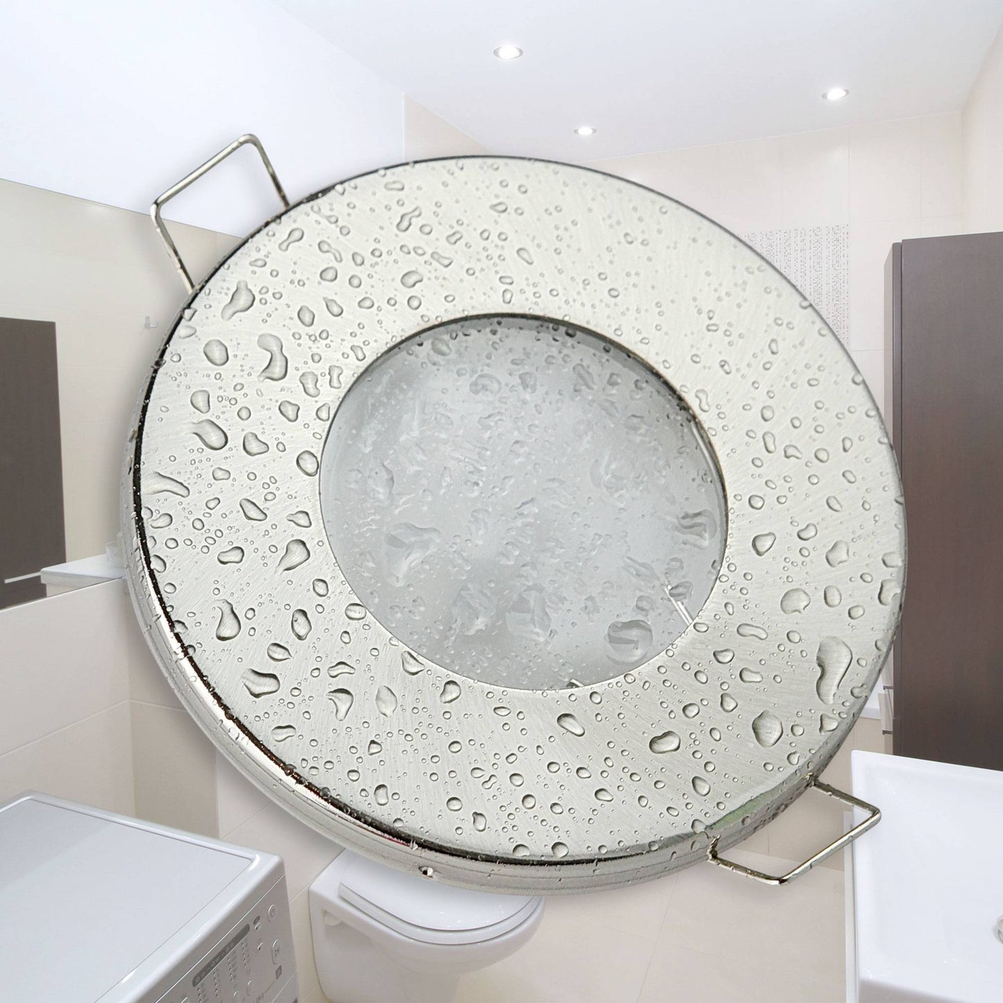 Einbaurahmen GU10 MR16 IP44 rund Badezimmer Gehäuse Sauna Spot LED Halogen